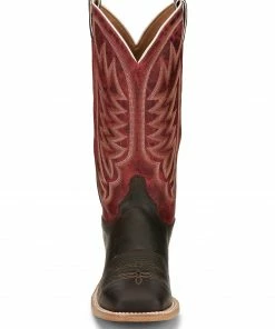 Justin Men's Andrews Chocolate Western Boots - Wide Square Toe -Justin Shop 2000322838 240 P5