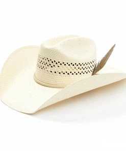 Justin Men's 50X Ivory/Tan Waco Western Straw Hat  -Justin Shop 2000323416 103 P1 1