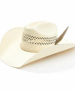 Justin Men's 50X Ivory/Tan Waco Western Straw Hat 