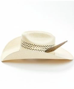 Justin Men's 50X Ivory/Tan Waco Western Straw Hat  -Justin Shop 2000323416 103 P3