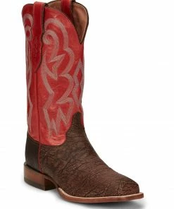 Justin Men's Mingus Walnut Western Boots - Wide Square Toe