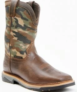 Justin Men's Bolt Waterproof Western Work Boots - Square Toe