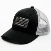 Justin Men's American Flag Embroidered Logo Patch Mesh Back Ball Cap Black -Justin Shop 2000324758 001 P1