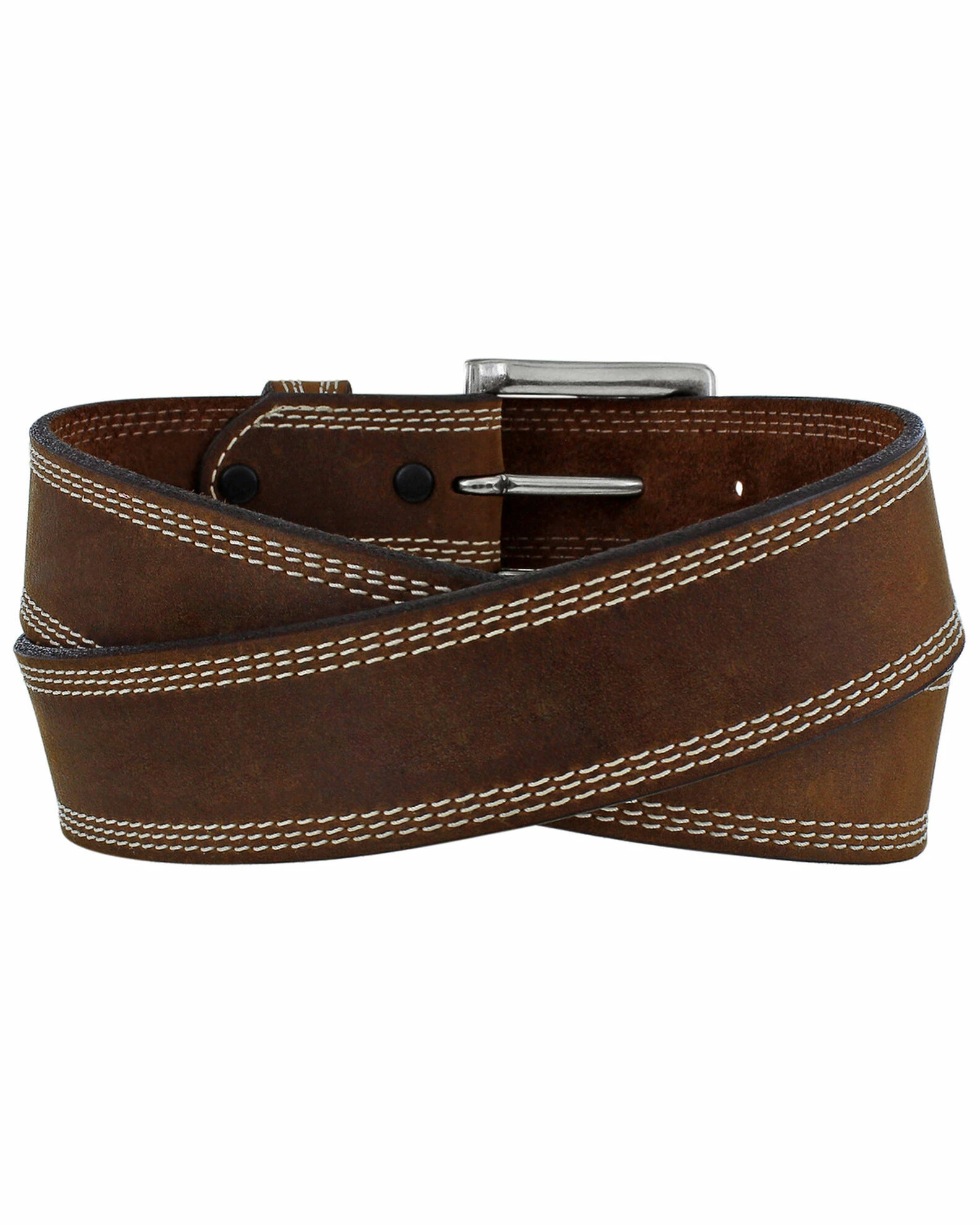 Justin Men's Triple Stitch Border Classic Belt 4 Justin Men's Triple Stitch Border Classic Belt - Image 2