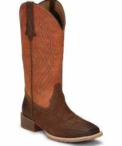Justin Women's Breakaway Moka Western Boots - Wide Square Toe