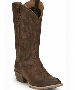 Justin Women's Roanie Western Boots- Round Toe