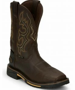 Justin Men's Joist Rustic Waterproof Western Work Boots - Composite Toe