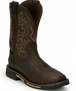Justin Men's Joist Waterproof Western Work Boots - Soft Toe
