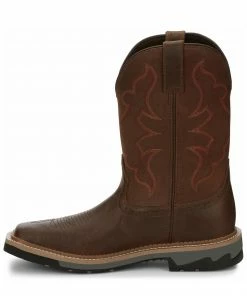 Justin Men's Carbide Western Work Boots - Soft Toe Brown -Justin Shop 2000334468 200 P3