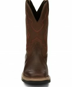Justin Men's Carbide Western Work Boots - Soft Toe Brown -Justin Shop 2000334468 200 P5