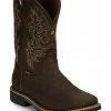 Justin Men's Fireman Brown Western Boots - Square Toe -Justin Shop 2000334474 200 P1
