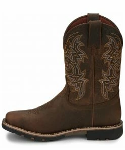Justin Men's Fireman Brown Western Boots - Square Toe -Justin Shop 2000334474 200 P3