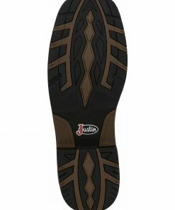 Justin Men's Fireman Brown Western Boots - Square Toe -Justin Shop 2000334474 200 P7