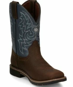 Justin Men's Waterproof Western Work Boots - Soft Toe