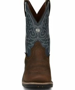 Justin Men's Waterproof Western Work Boots - Soft Toe -Justin Shop 2000334475 240 P4