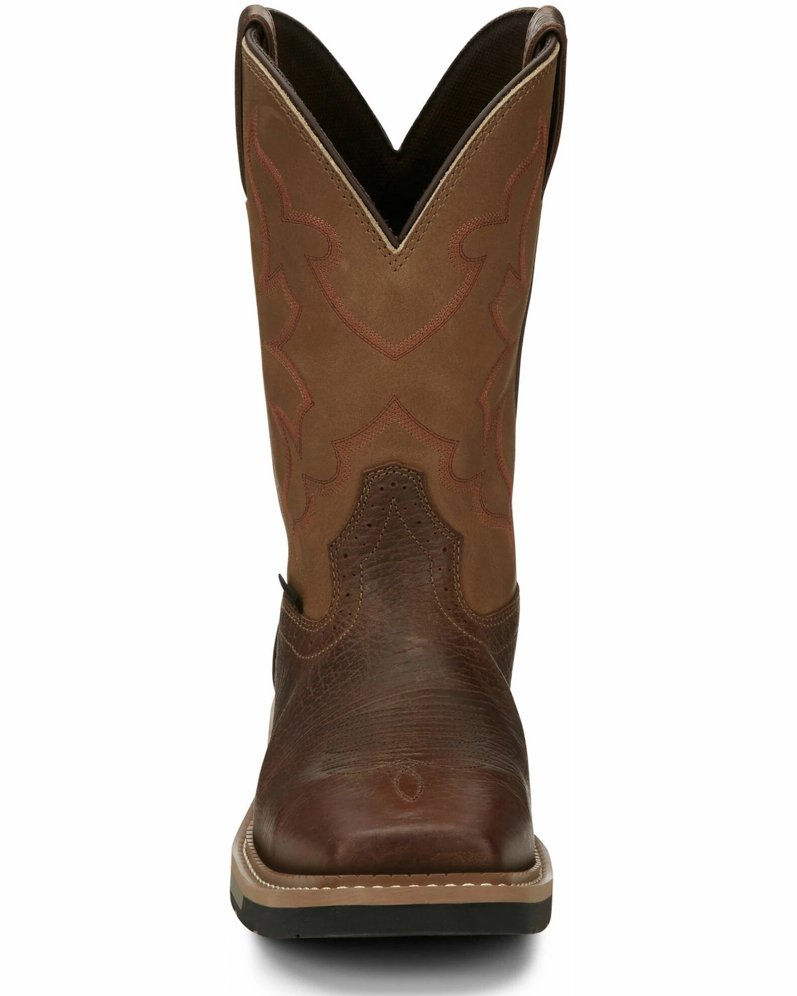 Justin Men's Carbide Western Work Boots - Composite Toe Brown 7 Justin Men's Carbide Western Work Boots - Composite Toe Brown - Image 5