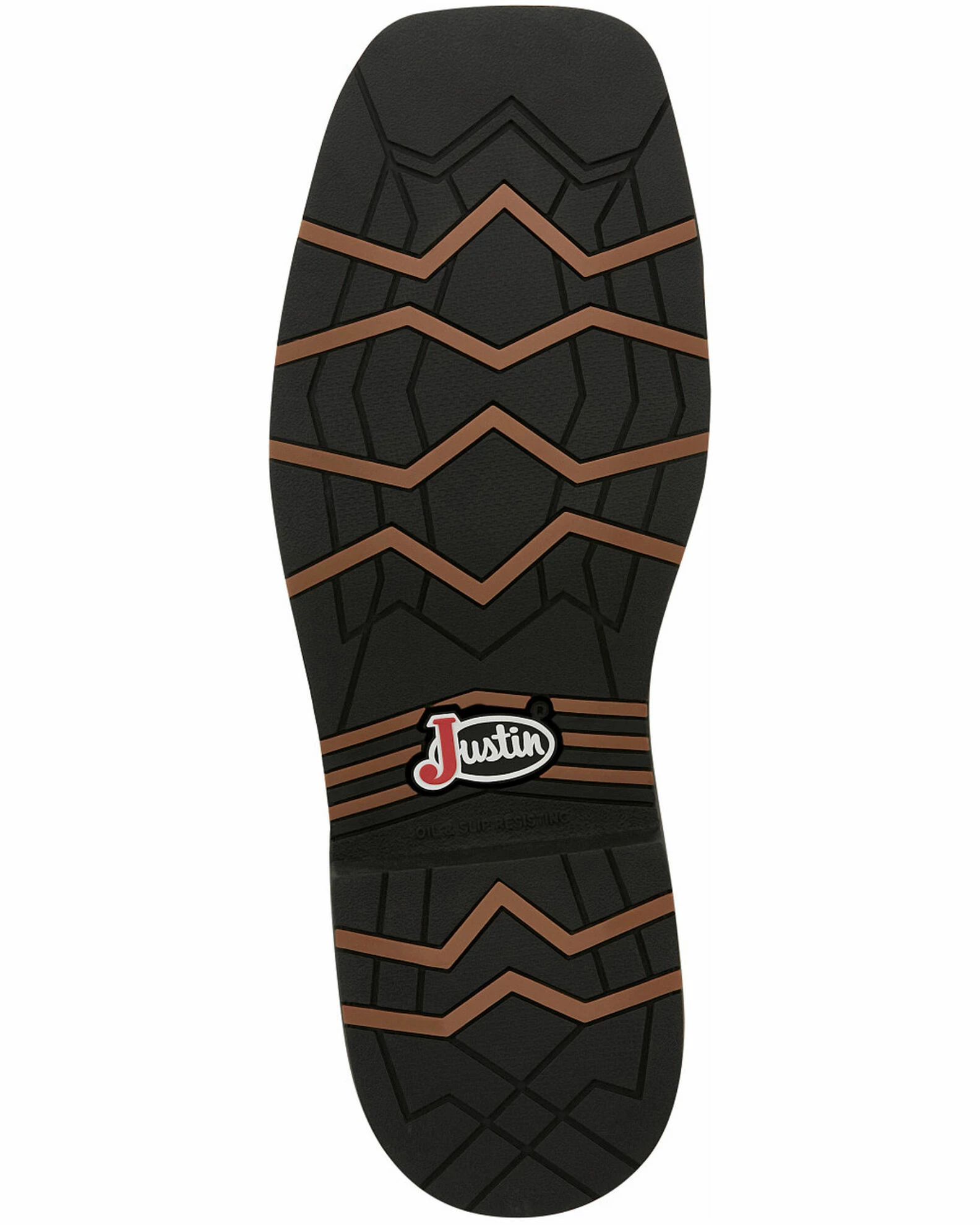 Justin Men's Carbide Western Work Boots - Composite Toe Brown 9 Justin Men's Carbide Western Work Boots - Composite Toe Brown - Image 7