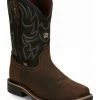 Justin Men's Fireman Black Western Boots - Square Toe -Justin Shop 2000334478 280 P1
