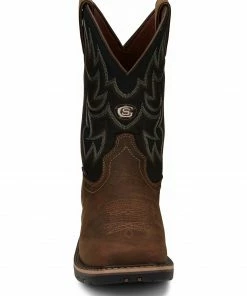 Justin Men's Fireman Black Western Boots - Square Toe 13 Justin Men's Fireman Black Western Boots - Square Toe -Justin Shop 2000334478 280 P5