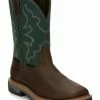 Justin Men's Carbide Waterproof Western Work Boots - Composite Toe Brown -Justin Shop 2000334481 200 P1