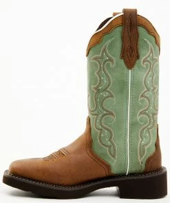 Justin Women's Raya Turquoise Western Boots - Square Toe -Justin Shop 2000335059 200 P3