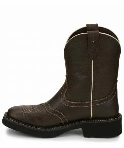 Justin Women's Mandra Brown Western Boots - Square Toe Dark Brown -Justin Shop 2000335060 201 P3