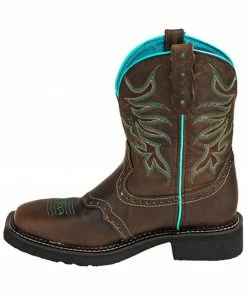 Justin Women's Mandra Chocolate Western Boots - Wide Square Toe -Justin Shop 2000335061 240 P3