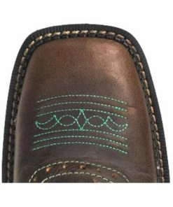 Justin Women's Mandra Chocolate Western Boots - Wide Square Toe -Justin Shop 2000335061 240 P6