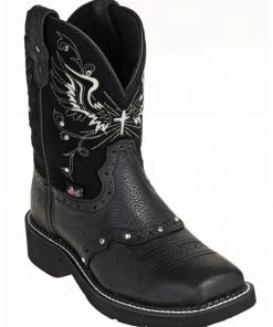 Justin Women's Mandra Black Western Boots - Square Toe