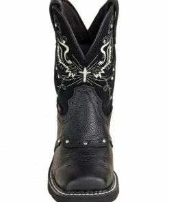 Justin Women's Mandra Black Western Boots - Square Toe -Justin Shop 2000335071 001 P4