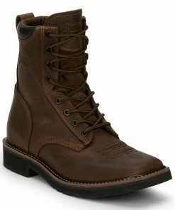 Justin Men's Stampede Lace-Up Work Boots - Soft Toe