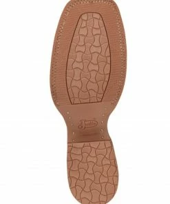 Justin Boots Women's Tan Smooth Ostrich Western Boots - Square Toe  -Justin Shop 2000339546 280 P5