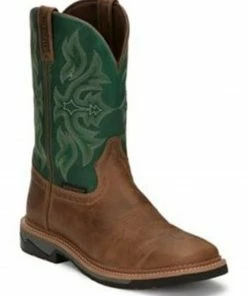 Justin Men's Tan Bolt Western Work Boots - Soft Toe