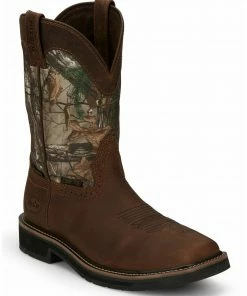 Justin Men's Trekker Waterproof Western Work Boots - Composite Toe