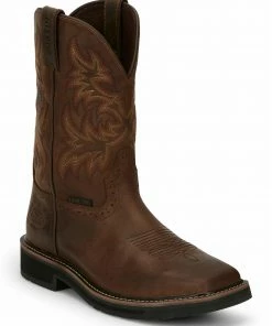 Justin Men's Driller Western Work Boots - Steel Toe