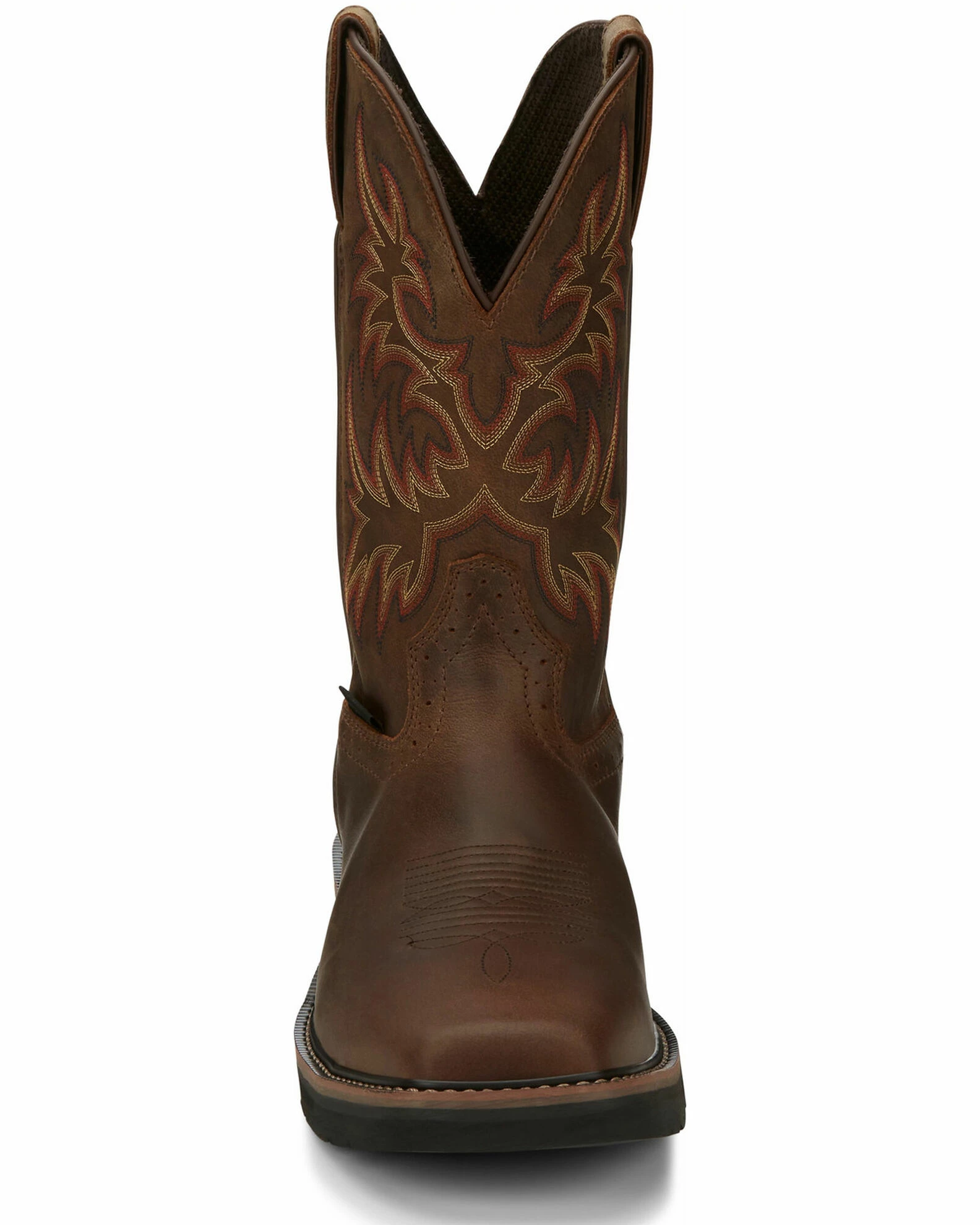 Justin Men's Driller Western Work Boots - Steel Toe Tan 7 Justin Men's Driller Western Work Boots - Steel Toe Tan - Image 5