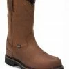 Justin Men's Wyoming Waterproof Western Work Boots - Steel Toe Brown -Justin Shop 2000340871 200 P1