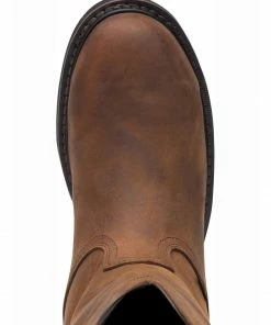 Justin Men's Wyoming Waterproof Western Work Boots - Steel Toe Brown -Justin Shop 2000340871 200 P6