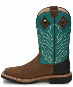 Justin Men's Derrickman Western Work Boots - Steel Toe -Justin Shop 2000340872 281 P3