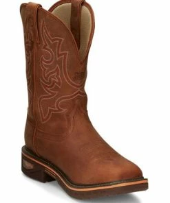 Justin Men's Resistor Waterproof Western Work Boots - Soft Toe