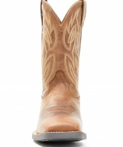 Justin Men's Dusky Brown Canter Cowhide Leather Western Boots - Wide Square Toe  -Justin Shop 2000341632 200 P4