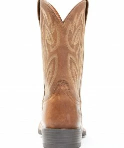Justin Men's Dusky Brown Canter Cowhide Leather Western Boots - Wide Square Toe  -Justin Shop 2000341632 200 P5