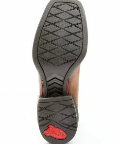 Justin Men's Dusky Brown Canter Cowhide Leather Western Boots - Wide Square Toe  -Justin Shop 2000341632 200 P7