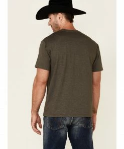 Justin Men's Heather Charcoal Cowboy Bull Skull Graphic Short Sleeve T-Shirt 9 Justin Men's Heather Charcoal Cowboy Bull Skull Graphic Short Sleeve T-Shirt -Justin Shop 2000343626 022 P4