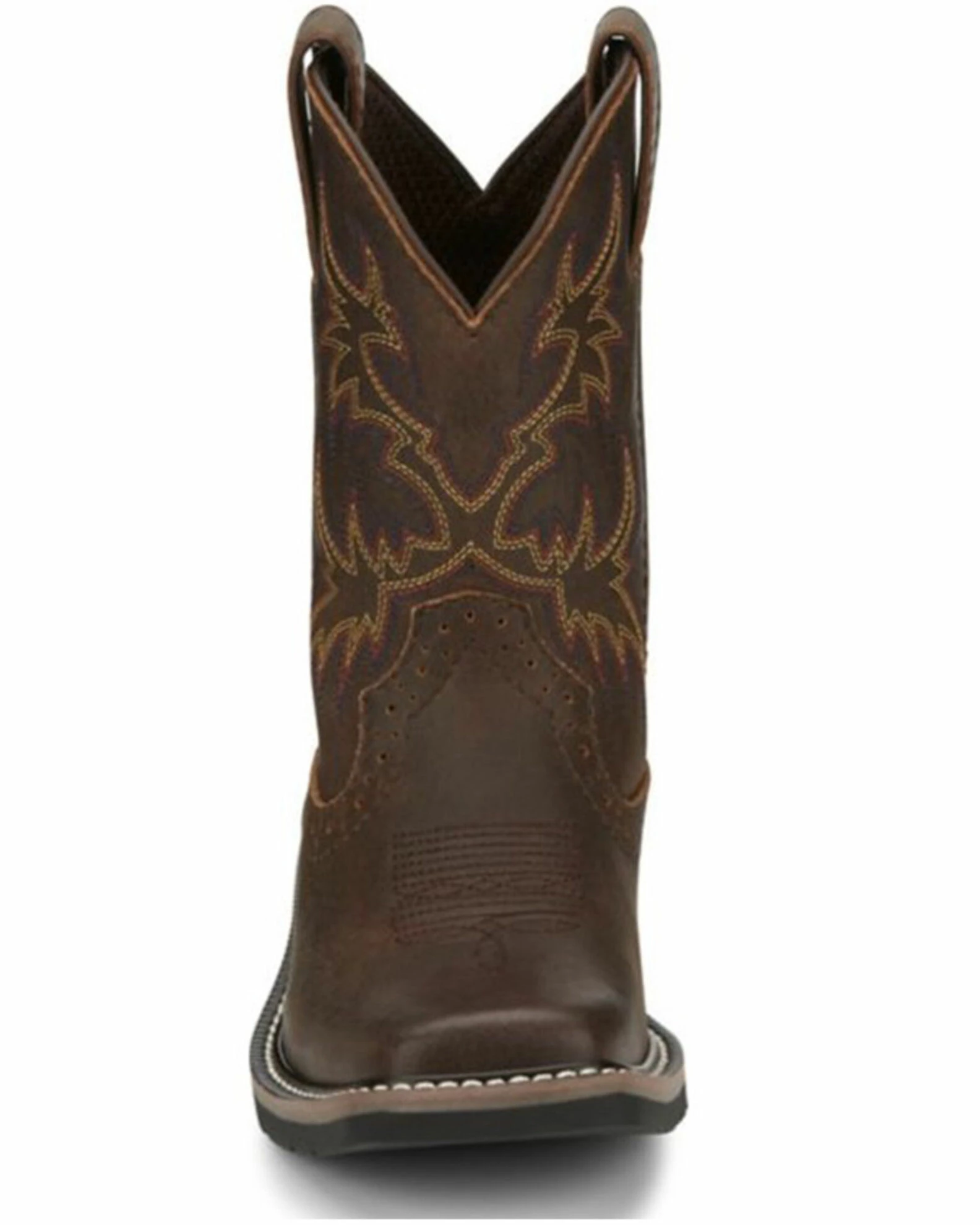 Justin Boots Boys' Dark Brown Western Boots - Square Toe 4 Justin Boots Boys' Dark Brown Western Boots - Square Toe - Image 2
