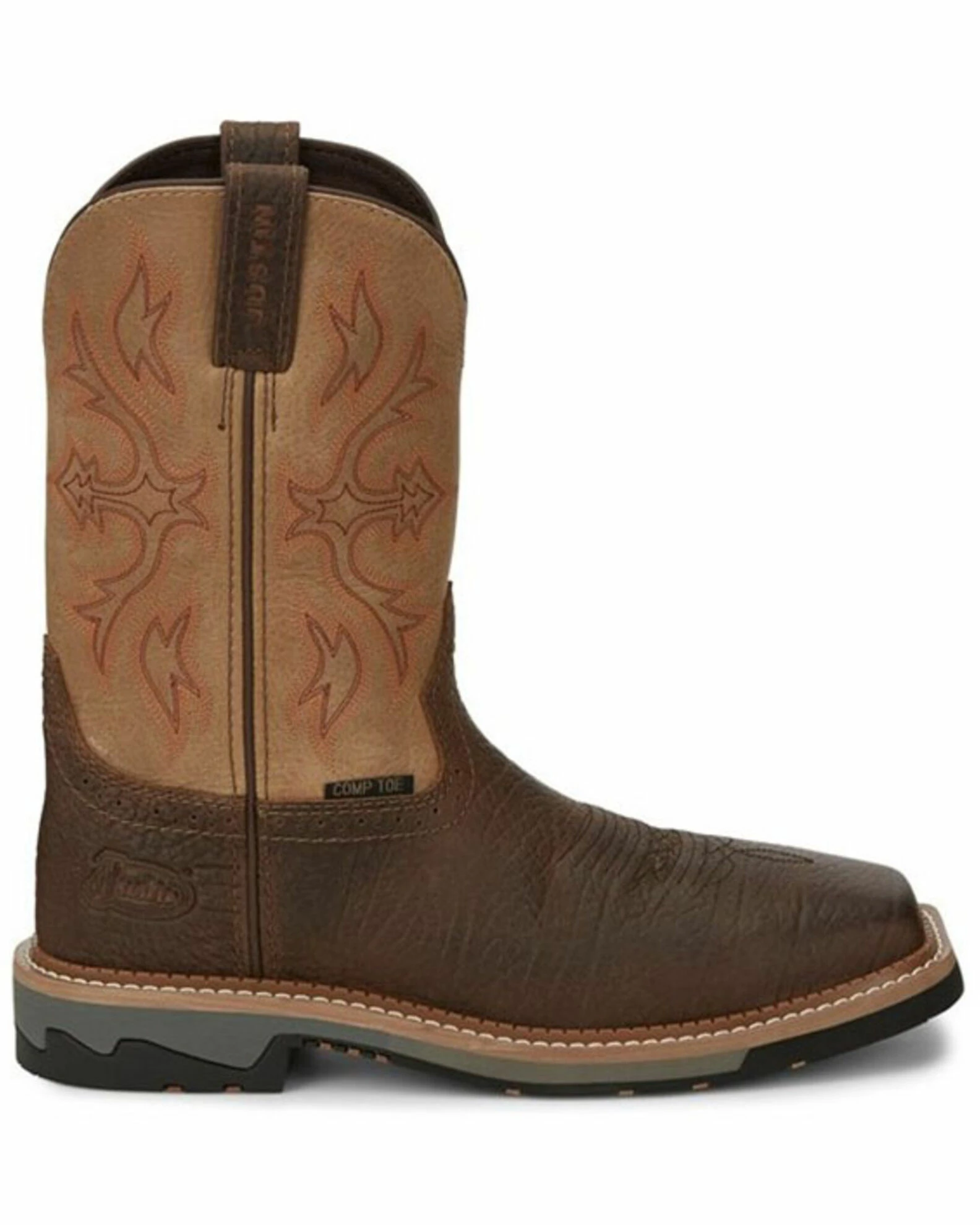 Justin Men's Bolt Western Work Boots - Composite Toe 4 Justin Men's Bolt Western Work Boots - Composite Toe - Image 2