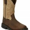 Justin Men's Ricochet Pecan Western Work Boots - Composite Toe 