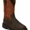 Justin Men's Ricochet Waterproof Western Work Boots - Composite Toe Met Guard -Justin Shop 2000346204 201 P1