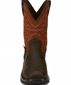 Justin Men's Ricochet Waterproof Western Work Boots - Composite Toe Met Guard -Justin Shop 2000346204 201 P4