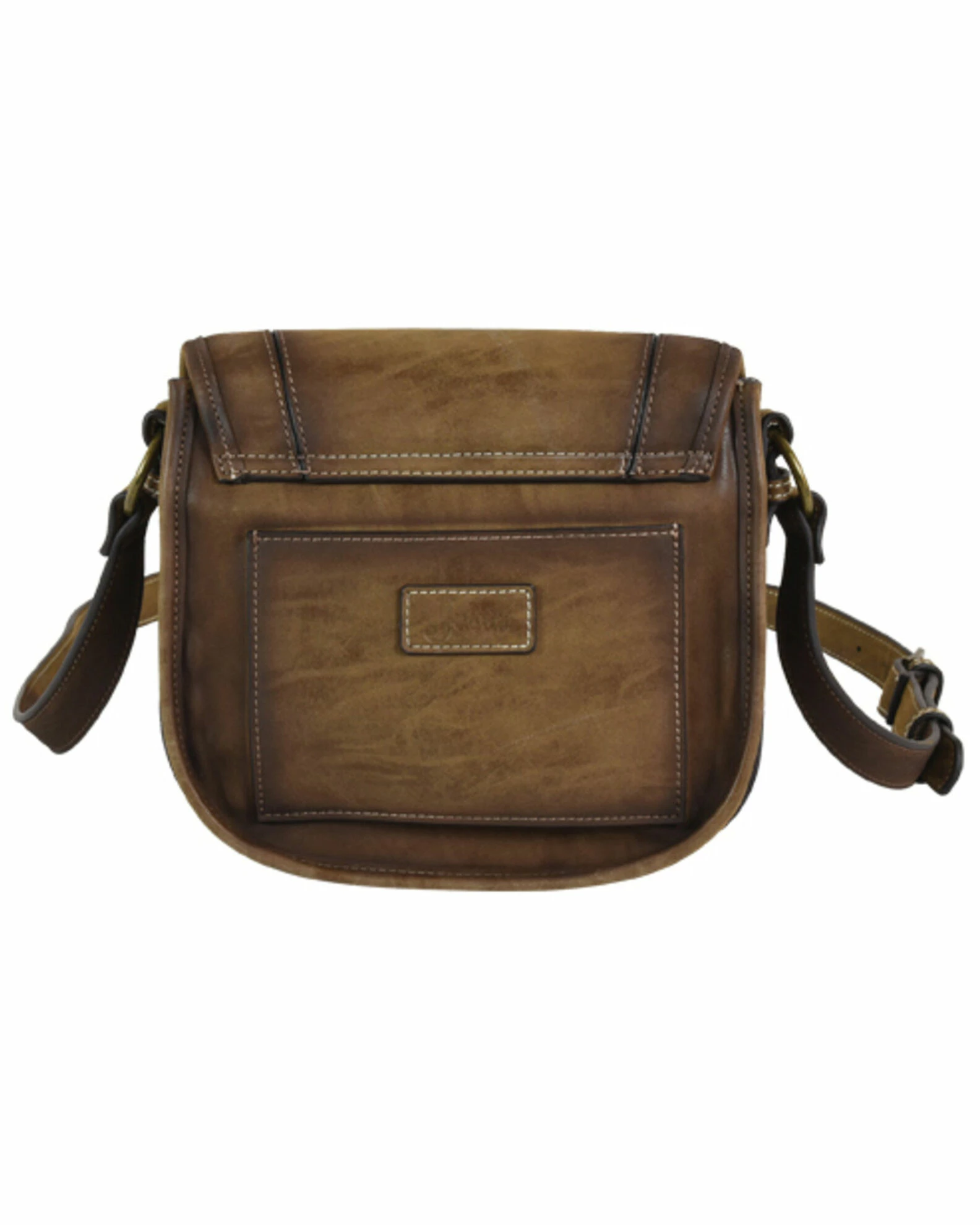 Trendition Women's Justin Saddle Bag Brown 4 Trendition Women's Justin Saddle Bag Brown - Image 2